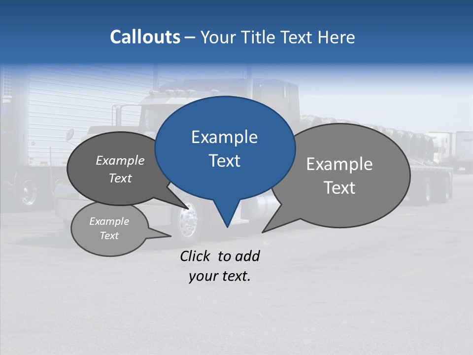 Truck Cargo Usa PowerPoint Template