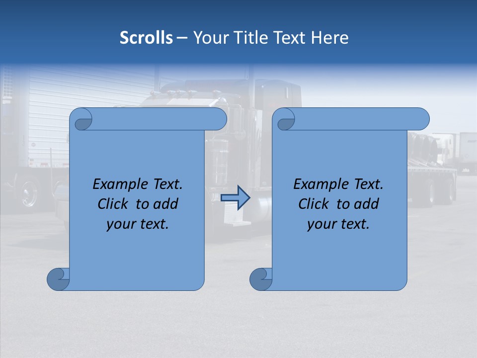 Truck Cargo Usa PowerPoint Template