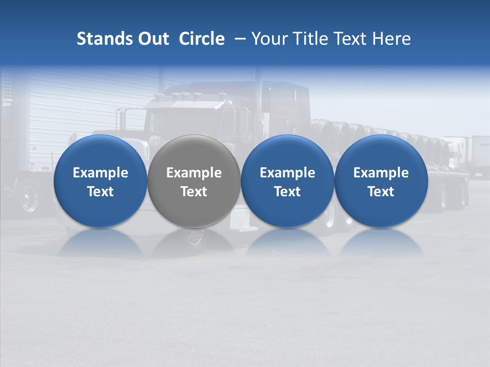 Truck Cargo Usa PowerPoint Template