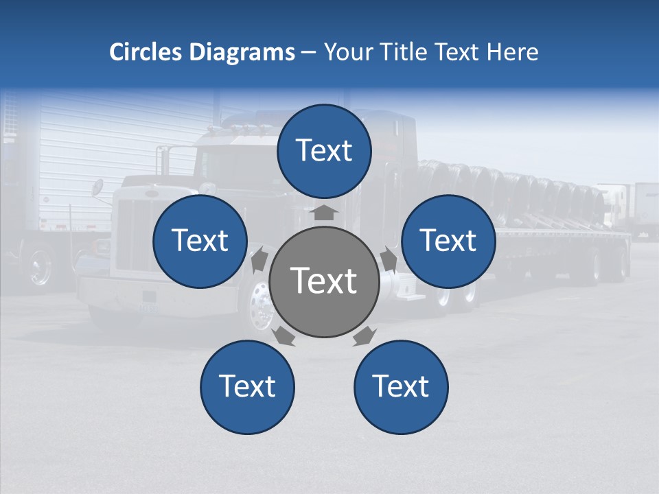 Truck Cargo Usa PowerPoint Template