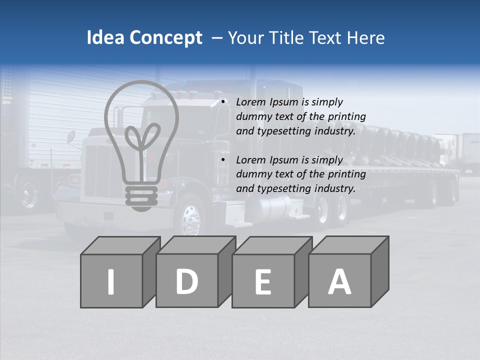 Truck Cargo Usa PowerPoint Template