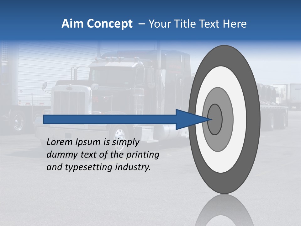 Truck Cargo Usa PowerPoint Template