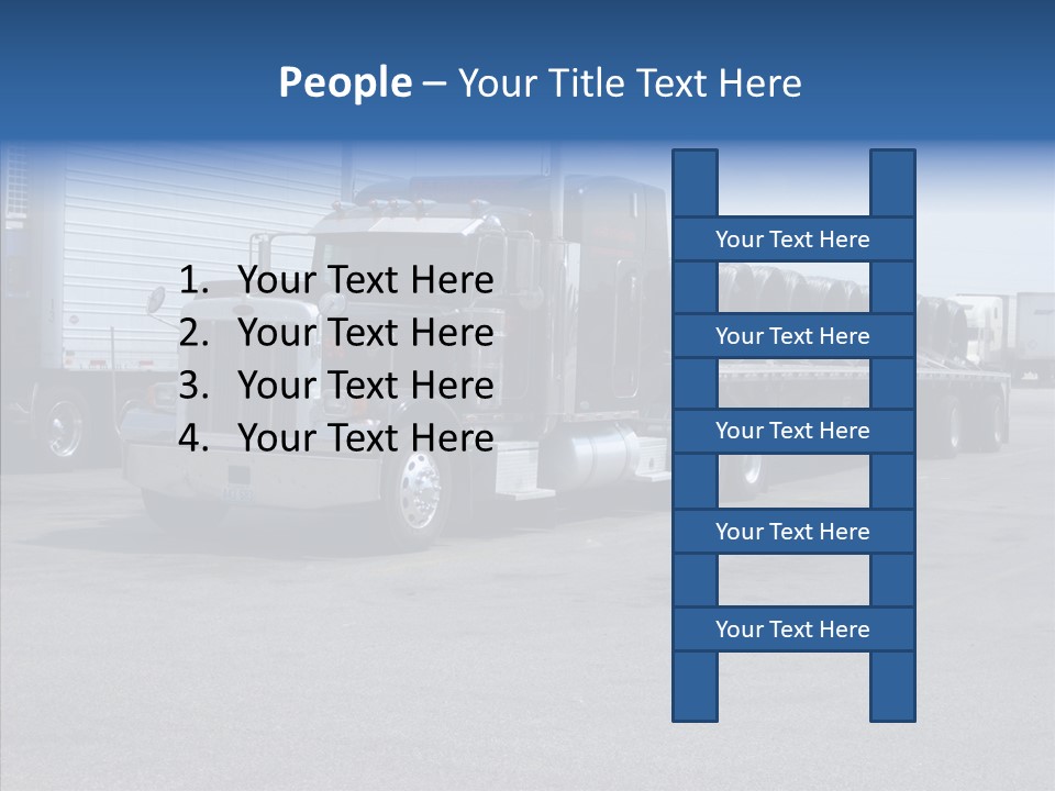 Truck Cargo Usa PowerPoint Template
