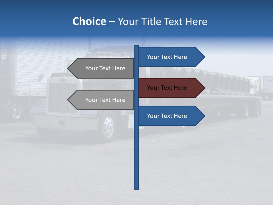 Truck Cargo Usa PowerPoint Template