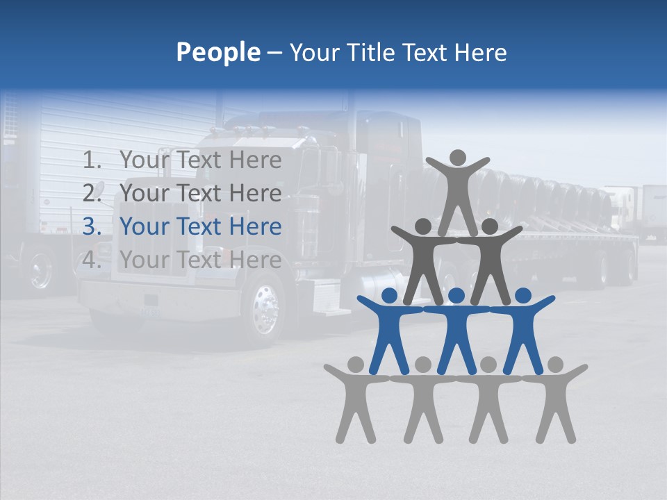 Truck Cargo Usa PowerPoint Template
