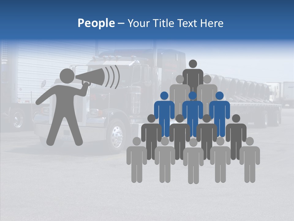 Truck Cargo Usa PowerPoint Template