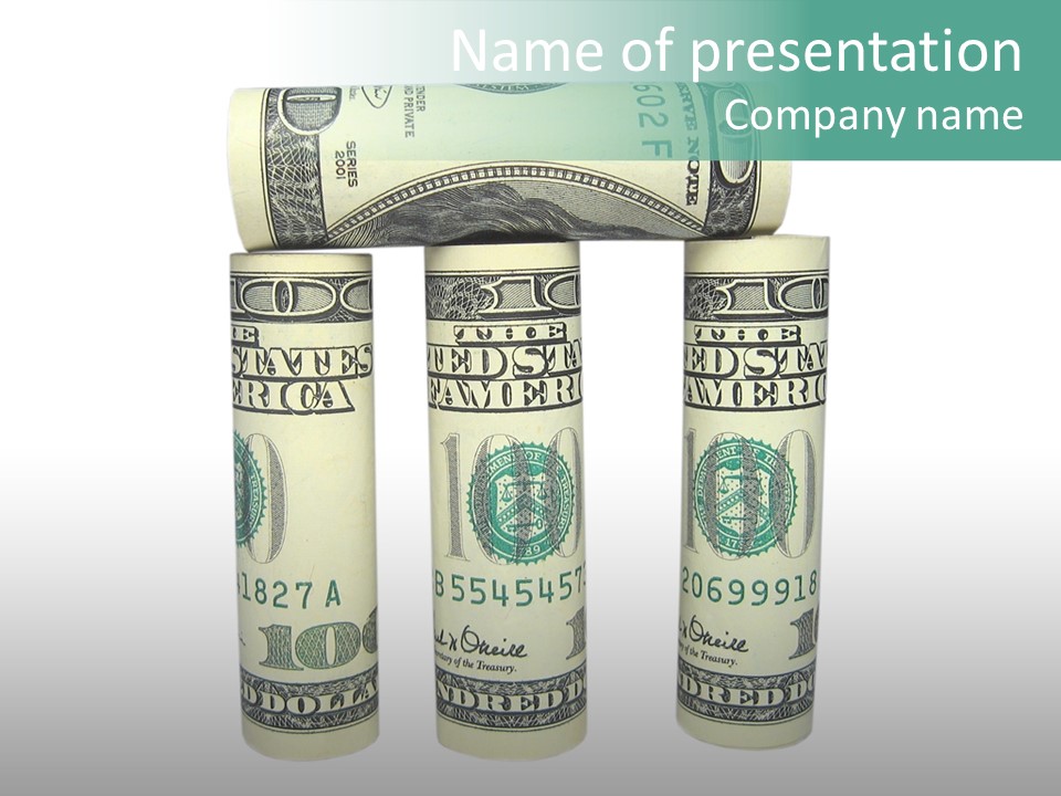 Banknote Rate Dry PowerPoint Template