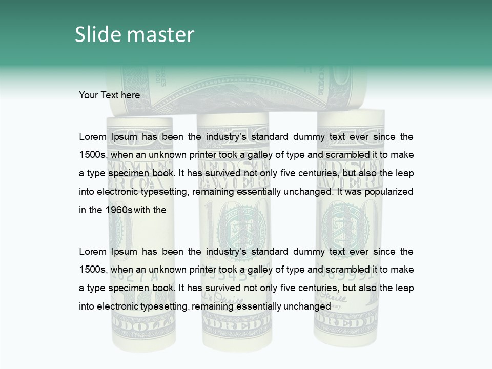 Banknote Rate Dry PowerPoint Template