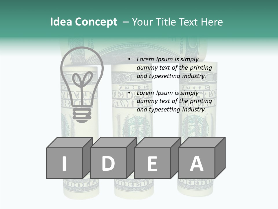 Banknote Rate Dry PowerPoint Template