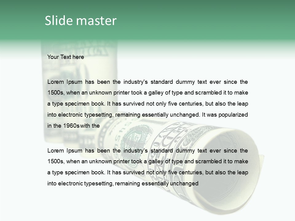 Currency Price Pen PowerPoint Template