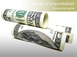 Management Dollar Airplane PowerPoint Template