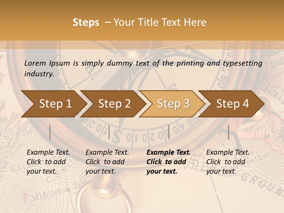 Travel Map Way PowerPoint Template