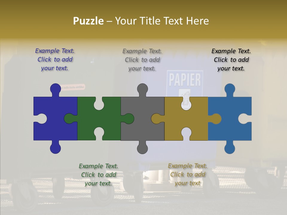 Blue Green Garbage PowerPoint Template