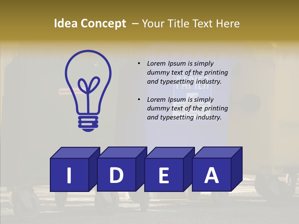 Blue Green Garbage PowerPoint Template