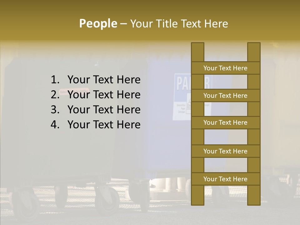 Blue Green Garbage PowerPoint Template