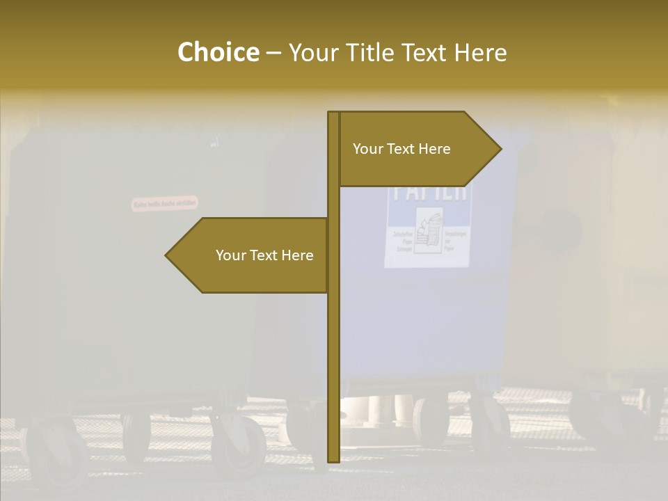 Blue Green Garbage PowerPoint Template