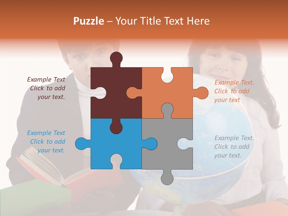 Student Test Caucasian PowerPoint Template