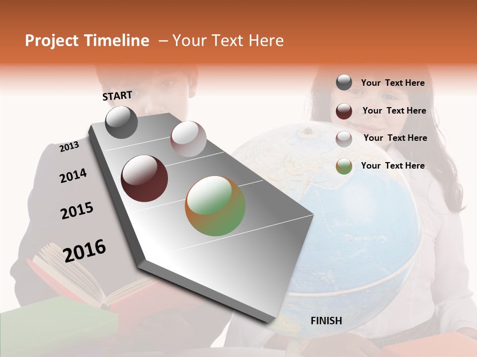 Student Test Caucasian PowerPoint Template
