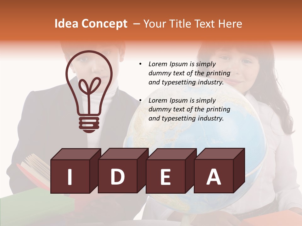 Student Test Caucasian PowerPoint Template