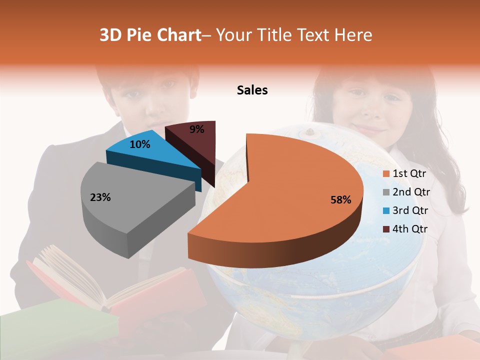 Student Test Caucasian PowerPoint Template