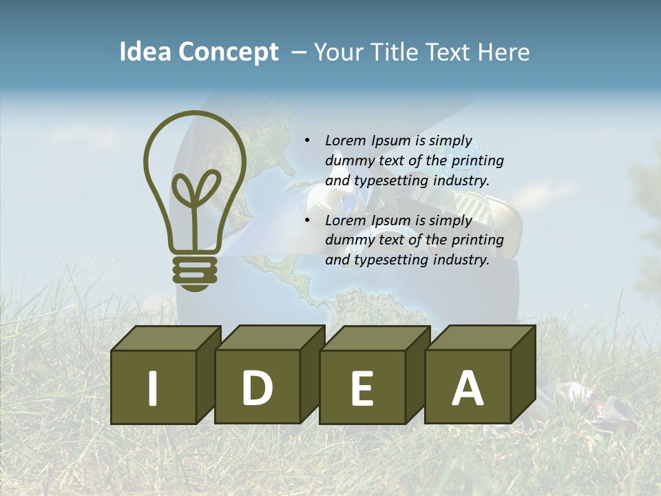 Bottle Idea Concept PowerPoint Template