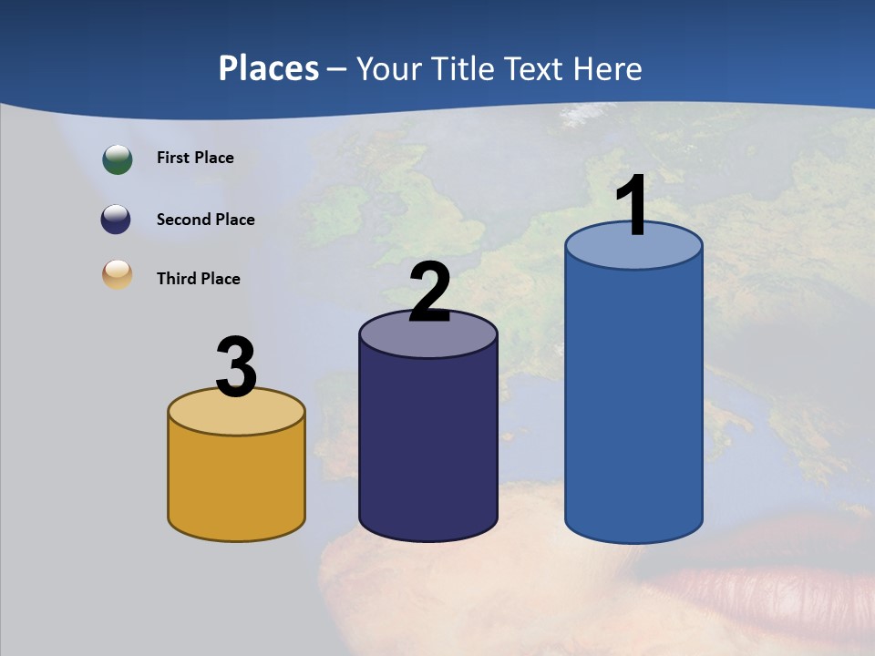 Carthography Continent Girl PowerPoint Template