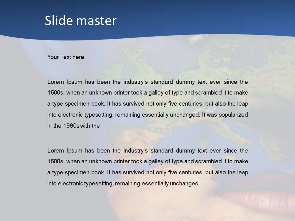 Carthography Continent Girl PowerPoint Template