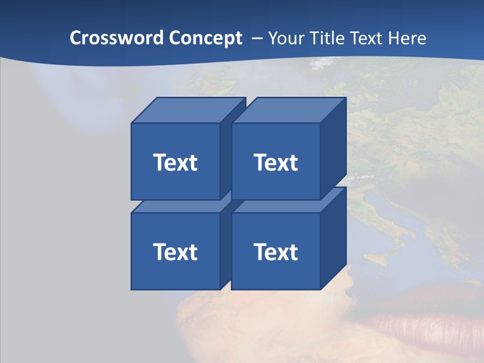 Carthography Continent Girl PowerPoint Template