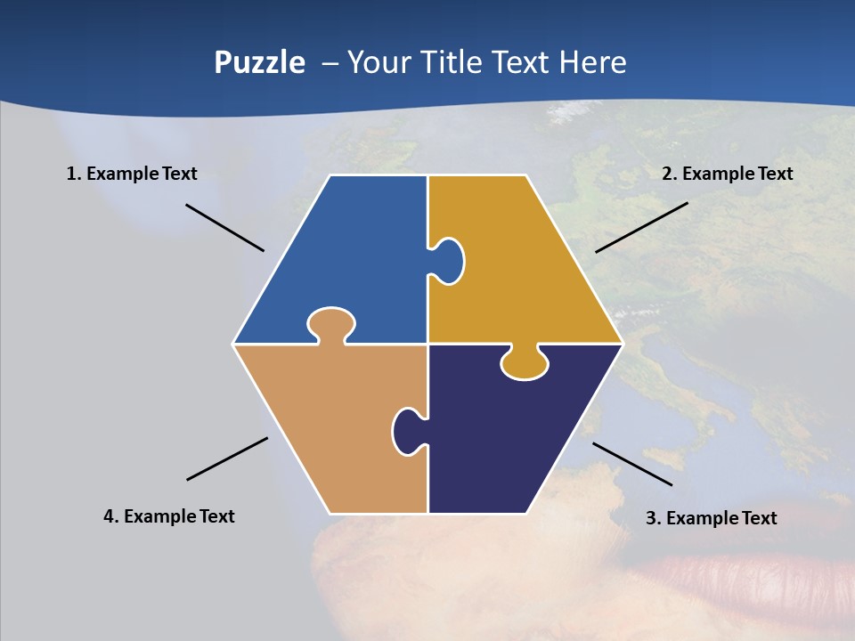 Carthography Continent Girl PowerPoint Template