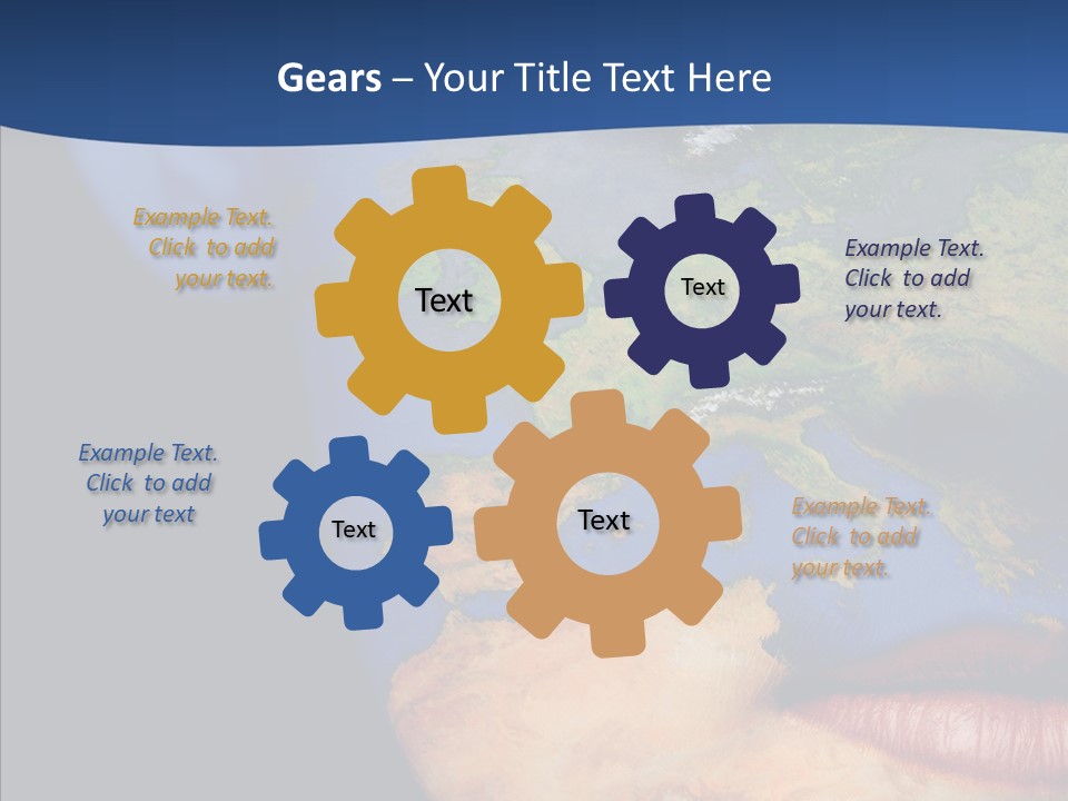 Carthography Continent Girl PowerPoint Template