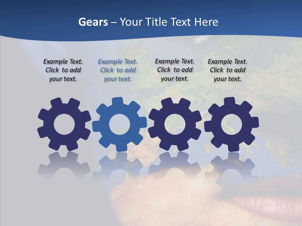 Carthography Continent Girl PowerPoint Template