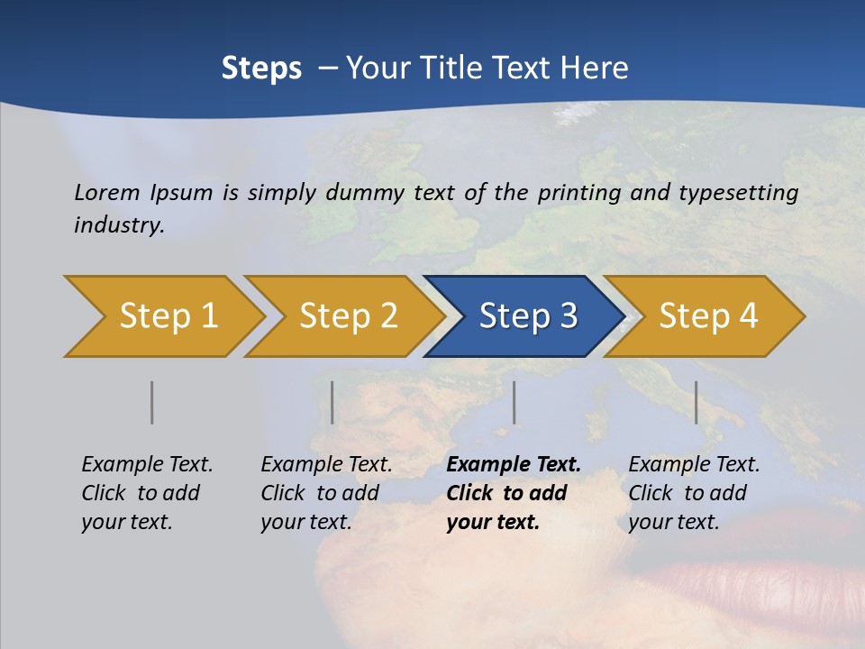 Carthography Continent Girl PowerPoint Template