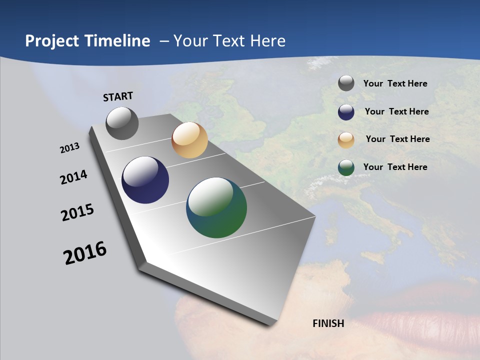 Carthography Continent Girl PowerPoint Template