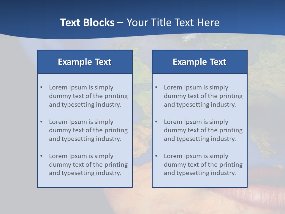 Carthography Continent Girl PowerPoint Template