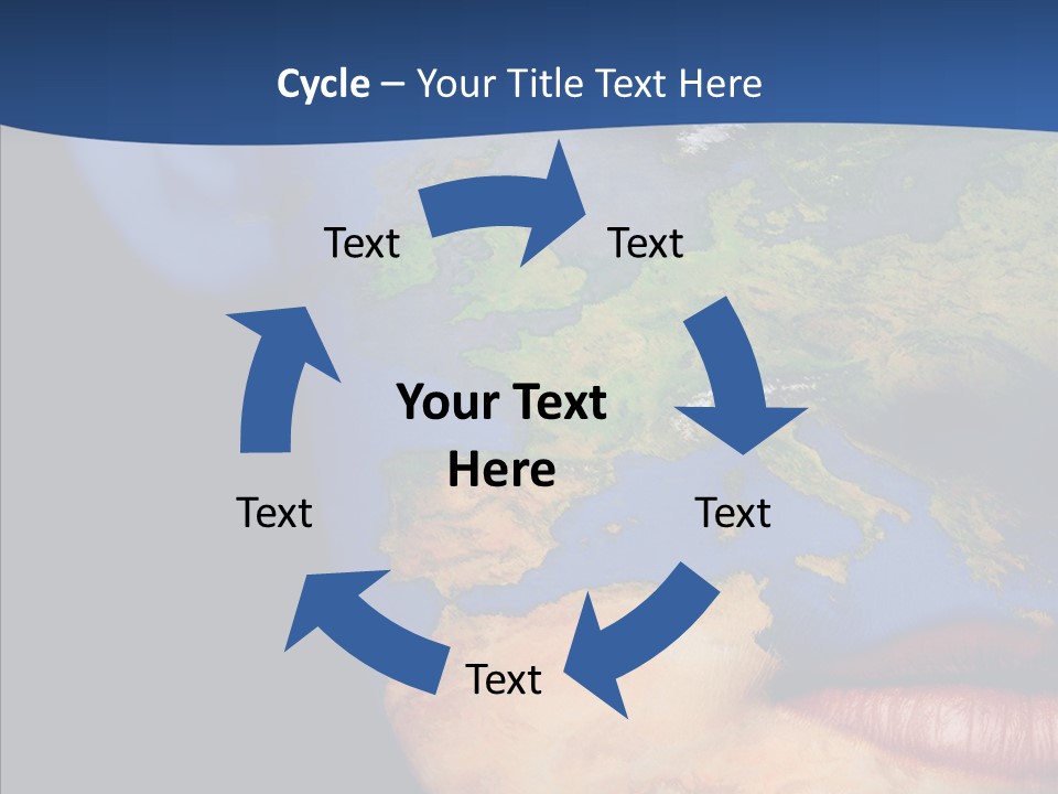 Carthography Continent Girl PowerPoint Template