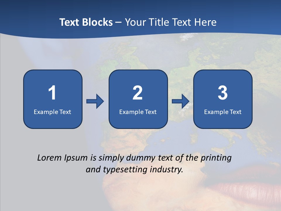 Carthography Continent Girl PowerPoint Template