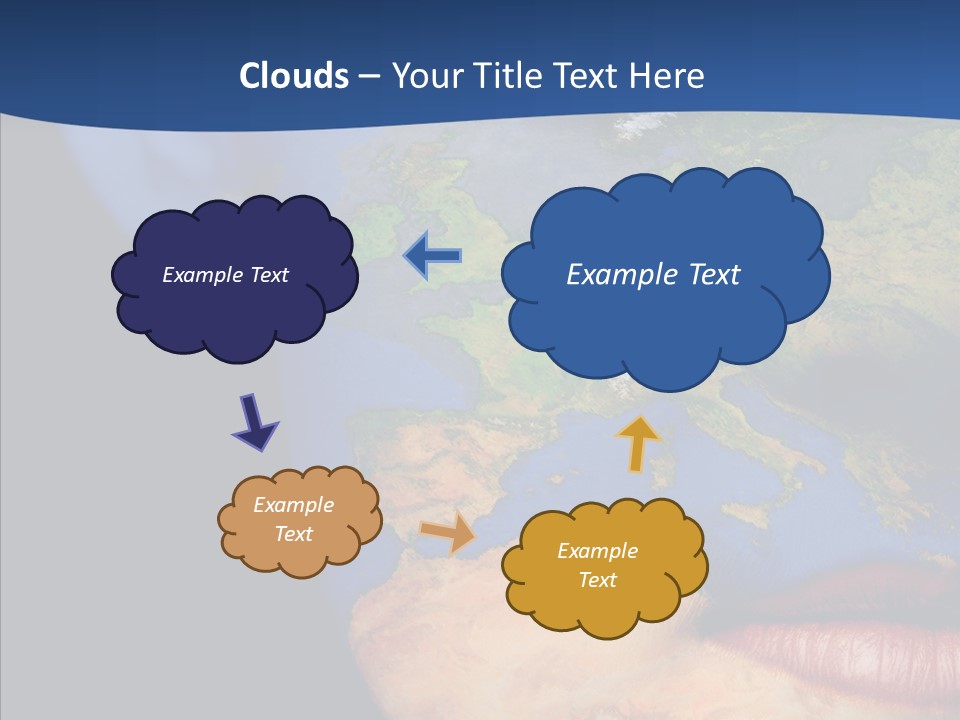 Carthography Continent Girl PowerPoint Template