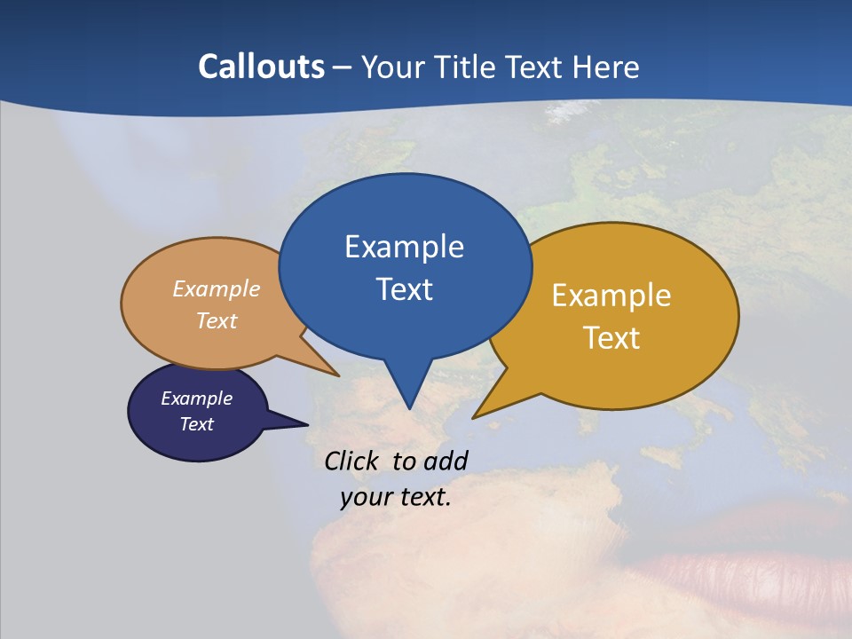 Carthography Continent Girl PowerPoint Template