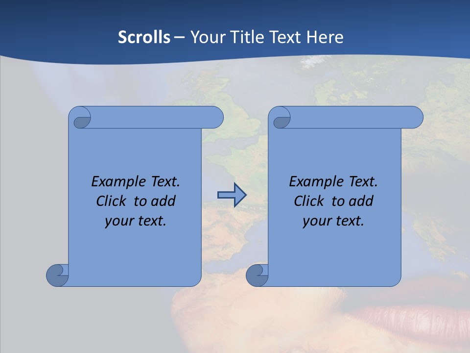 Carthography Continent Girl PowerPoint Template