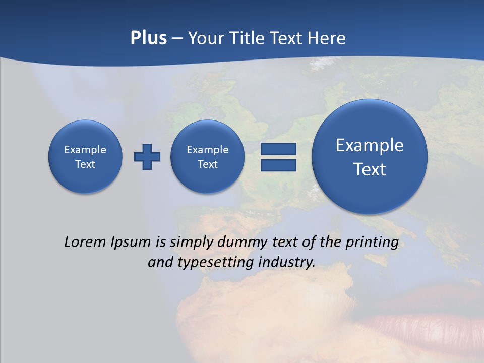 Carthography Continent Girl PowerPoint Template
