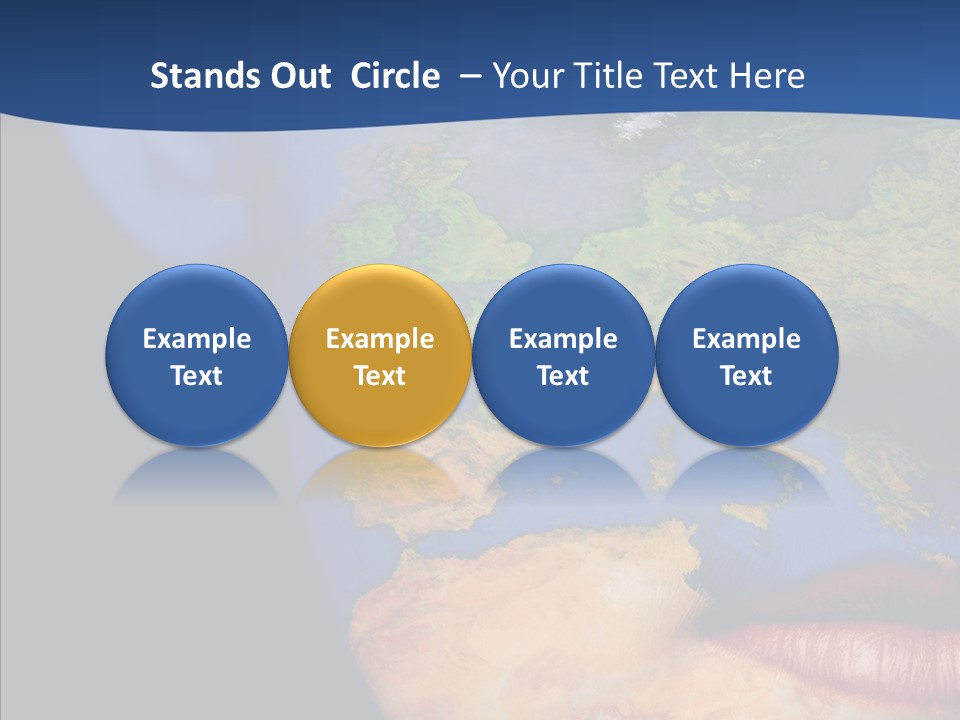 Carthography Continent Girl PowerPoint Template