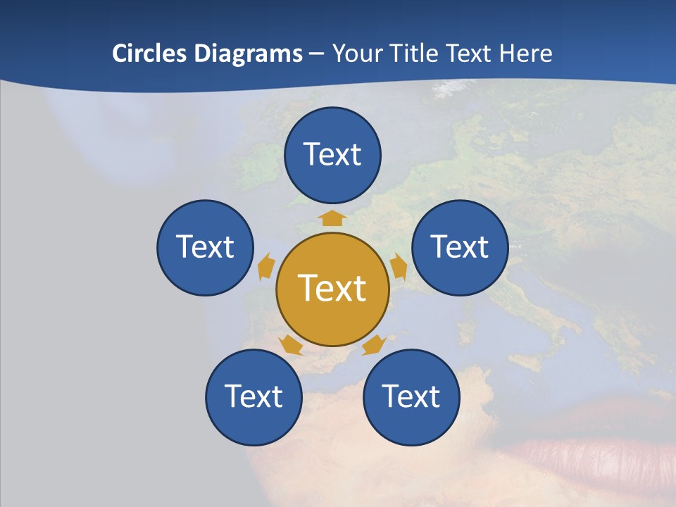 Carthography Continent Girl PowerPoint Template