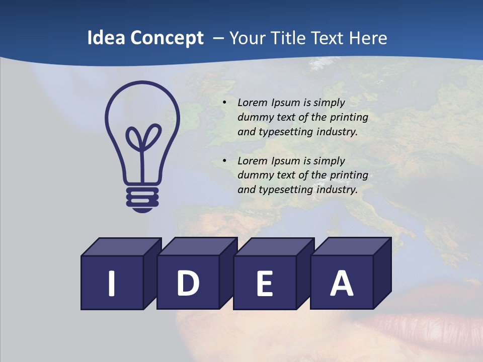 Carthography Continent Girl PowerPoint Template