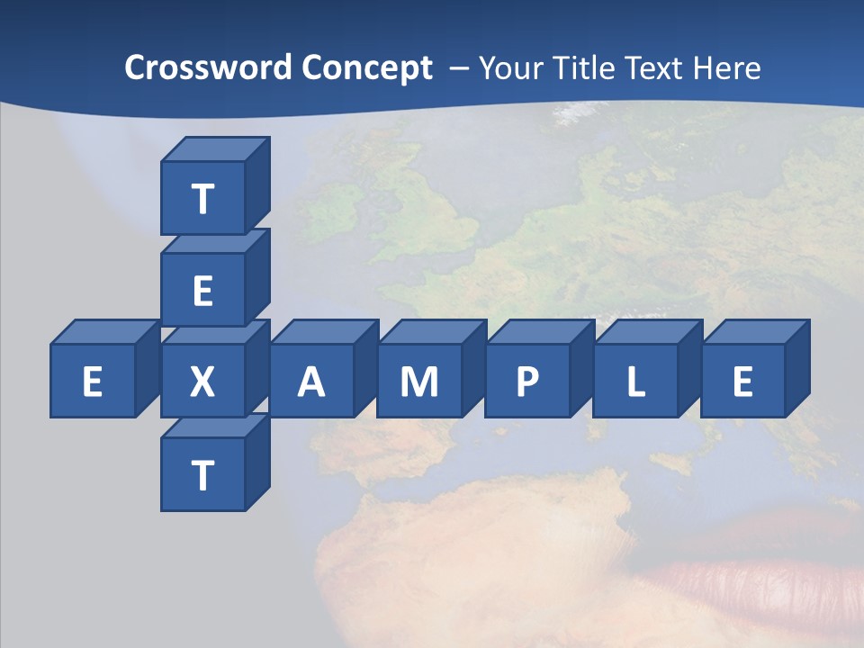 Carthography Continent Girl PowerPoint Template