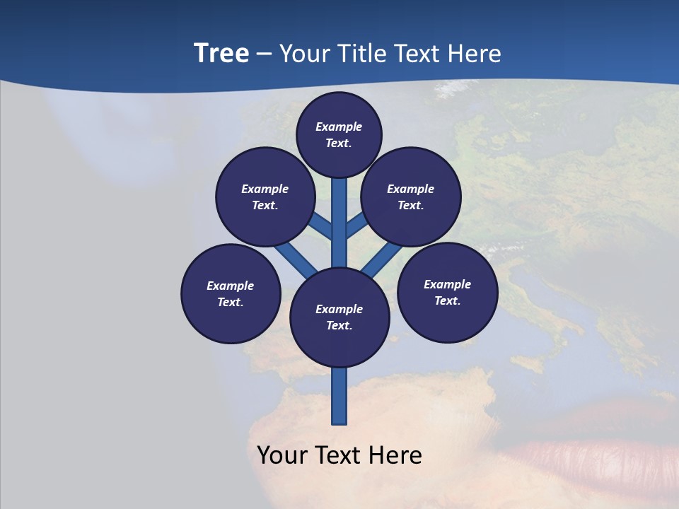 Carthography Continent Girl PowerPoint Template