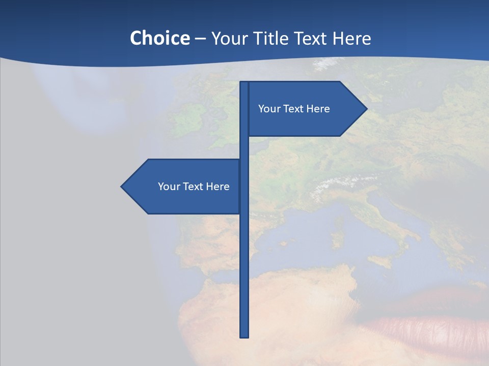 Carthography Continent Girl PowerPoint Template