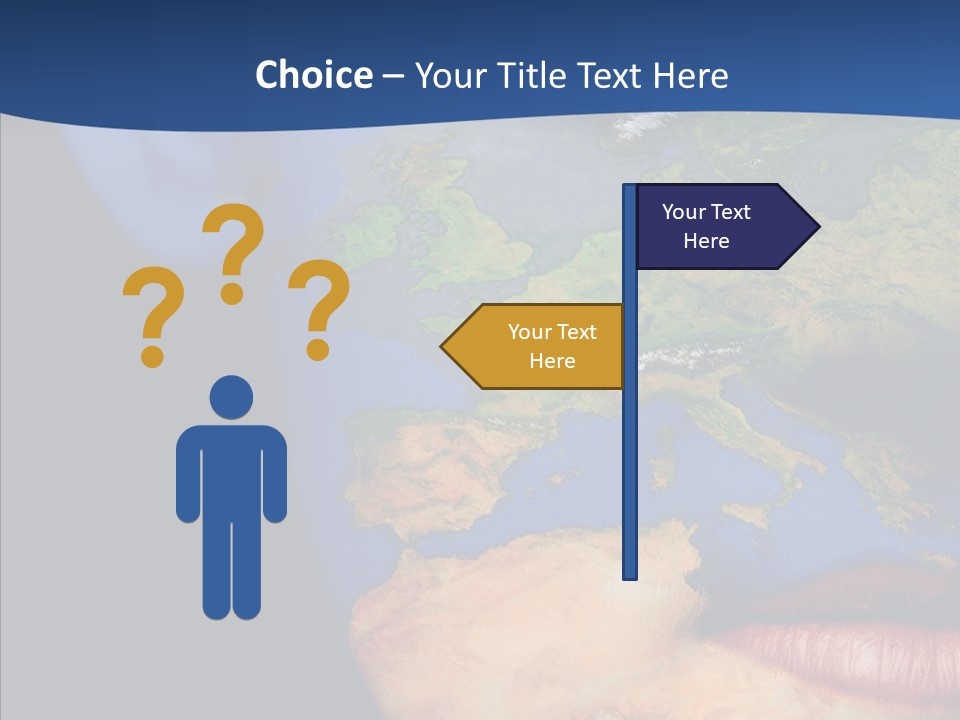 Carthography Continent Girl PowerPoint Template