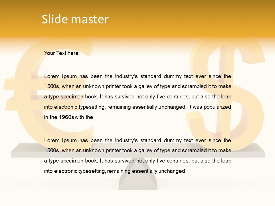 Gold Money Abstract PowerPoint Template