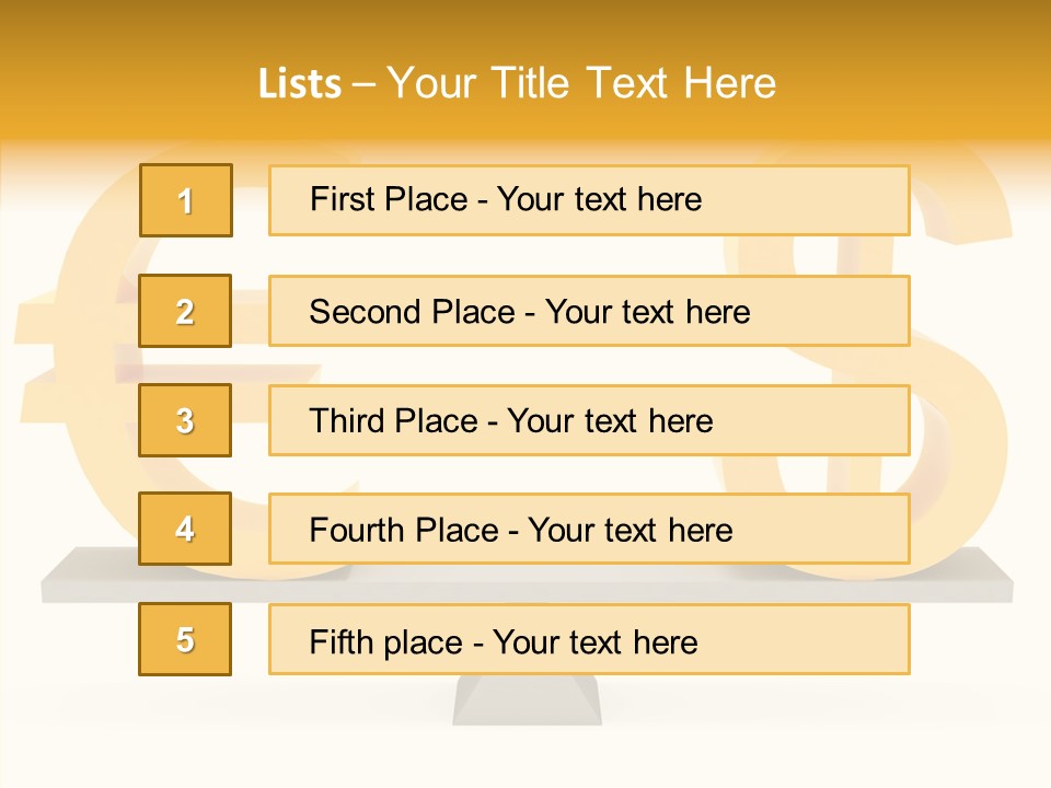 Gold Money Abstract PowerPoint Template