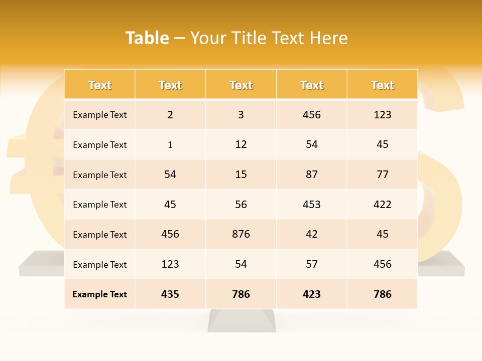 Gold Money Abstract PowerPoint Template